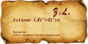 Zoltner Lóránt névjegykártya