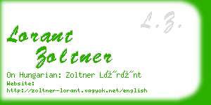 lorant zoltner business card